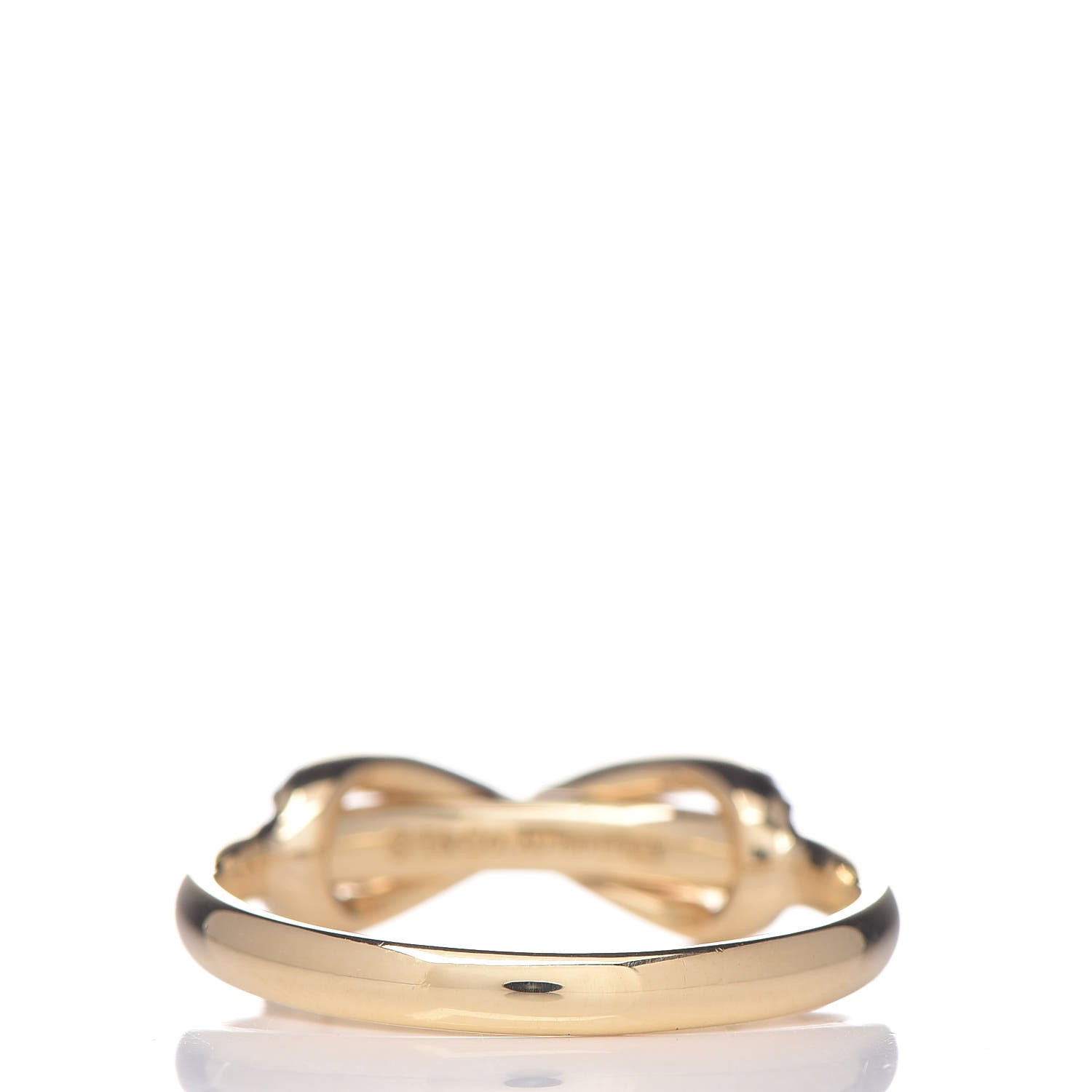 Tiffany 18K Yellow Gold Diamond Infinity Ring 51 5.75 4 of 5