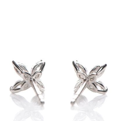 Tiffany Platinum Diamond .64ct Small Victoria Earrings 4 of 5