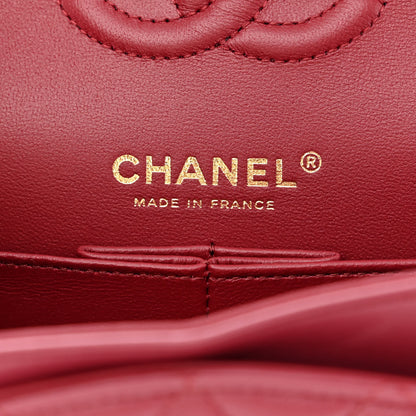 Chanel Lambskin Quilted Small Double Flap Burgundy 6 of 11