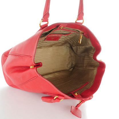 Prada Vitello Daino Tote Rosso 5 of 8