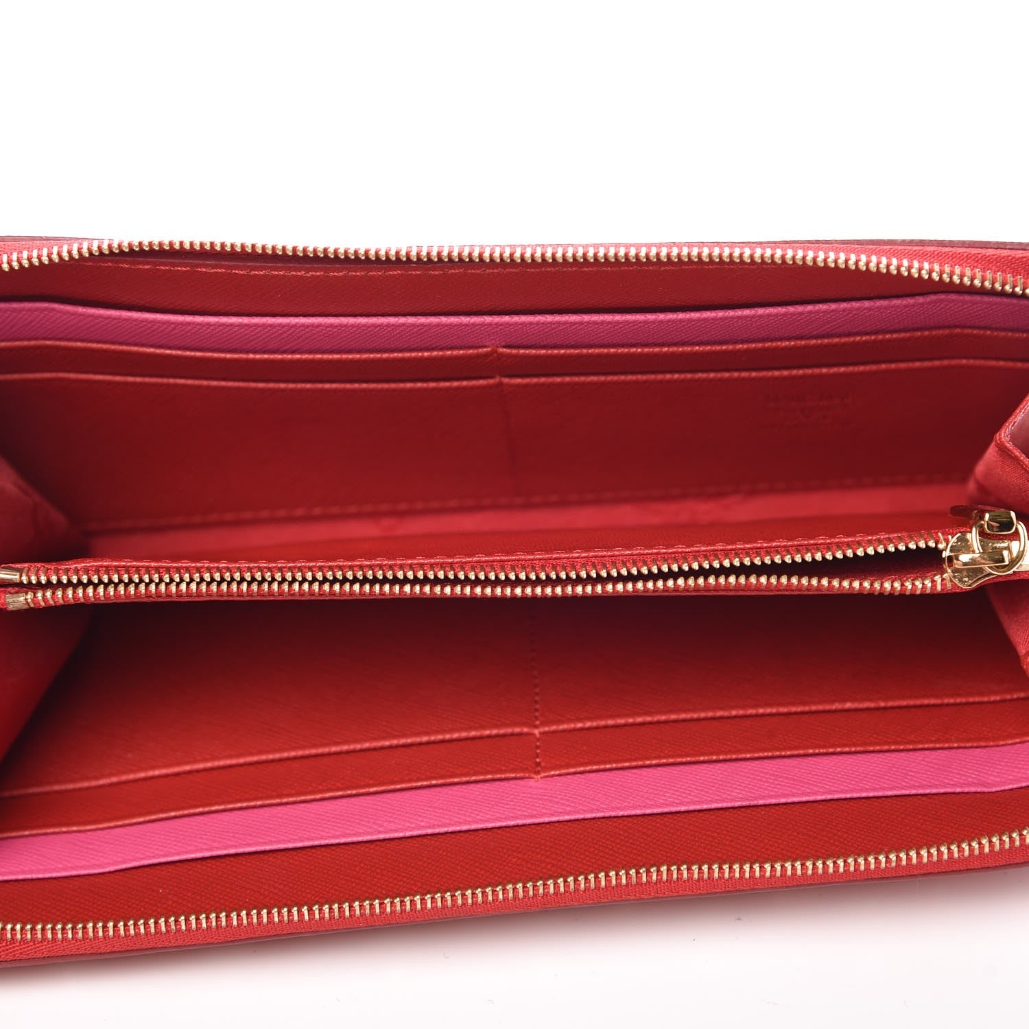 MCM Saffiano Studded Zip Wallet Red 5 of 11