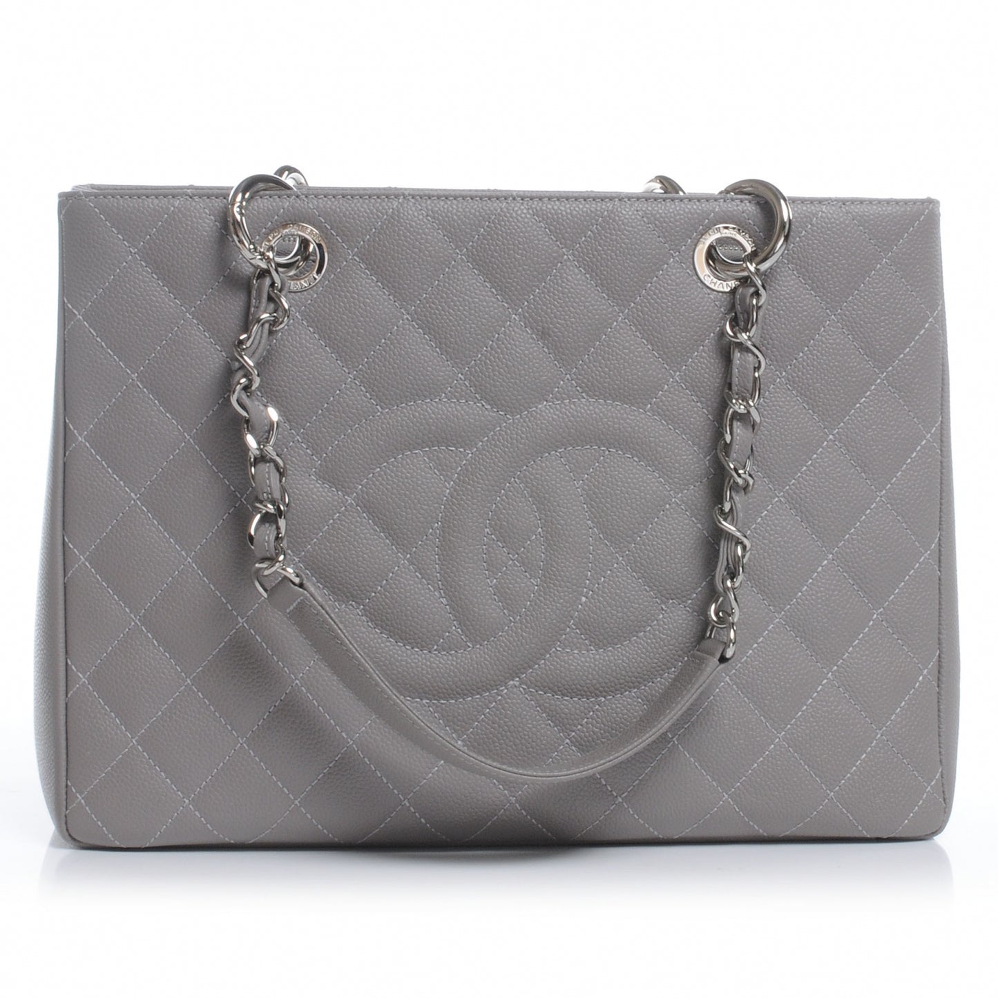 Caviar Grand Shopping Tote GST Light Grey