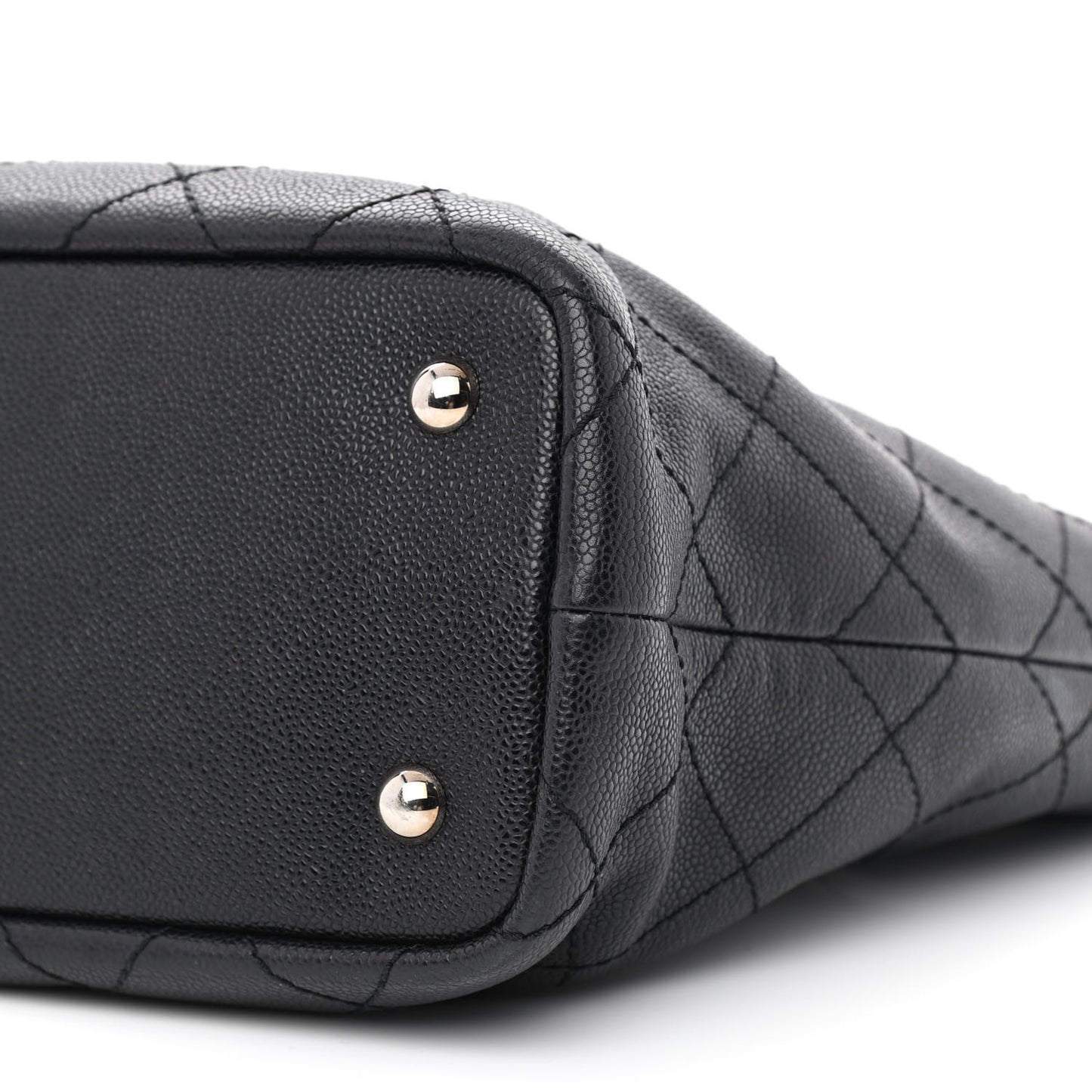 Grained Calfskin Shopping Fever Tote Black