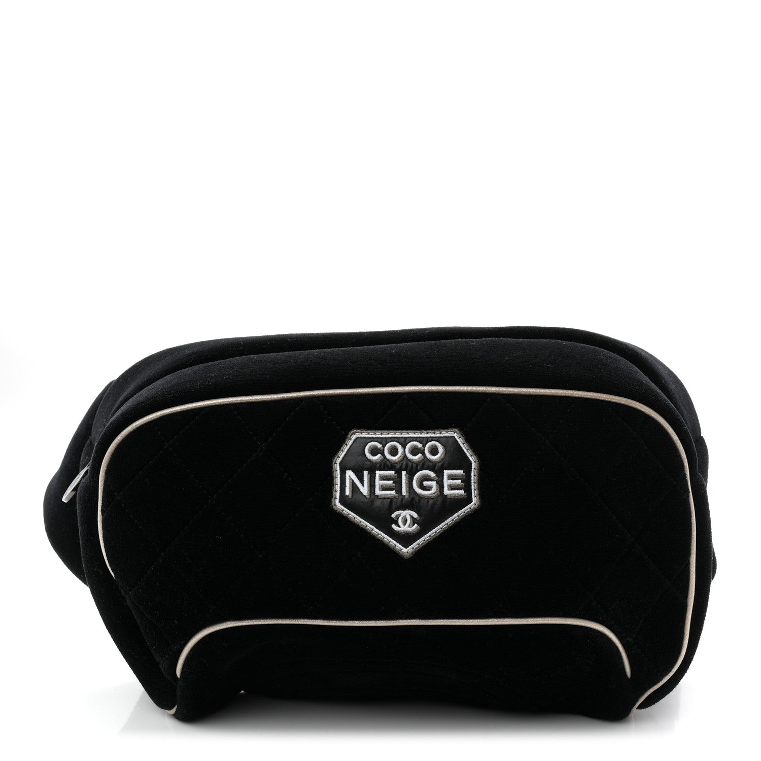 Chanel Velvet Quilted Coco Neige Waist Bag Black 1 of 11