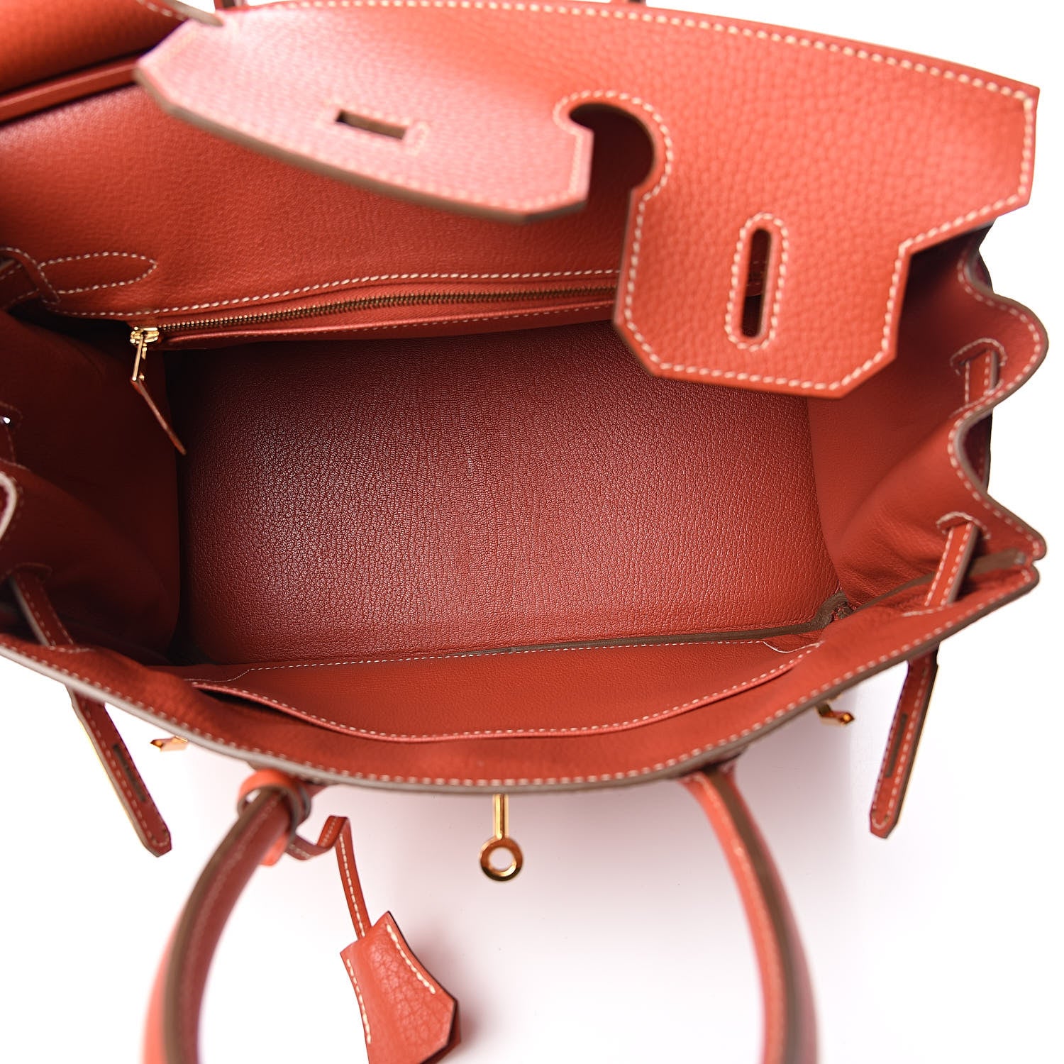 Hermes Taurillon Clemence Birkin 30 Sanguine 5 of 12