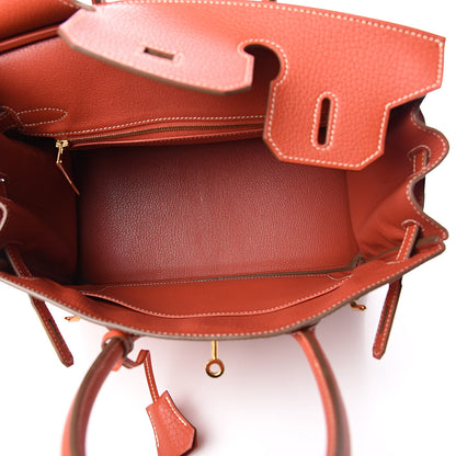 Hermes Taurillon Clemence Birkin 30 Sanguine 5 of 12