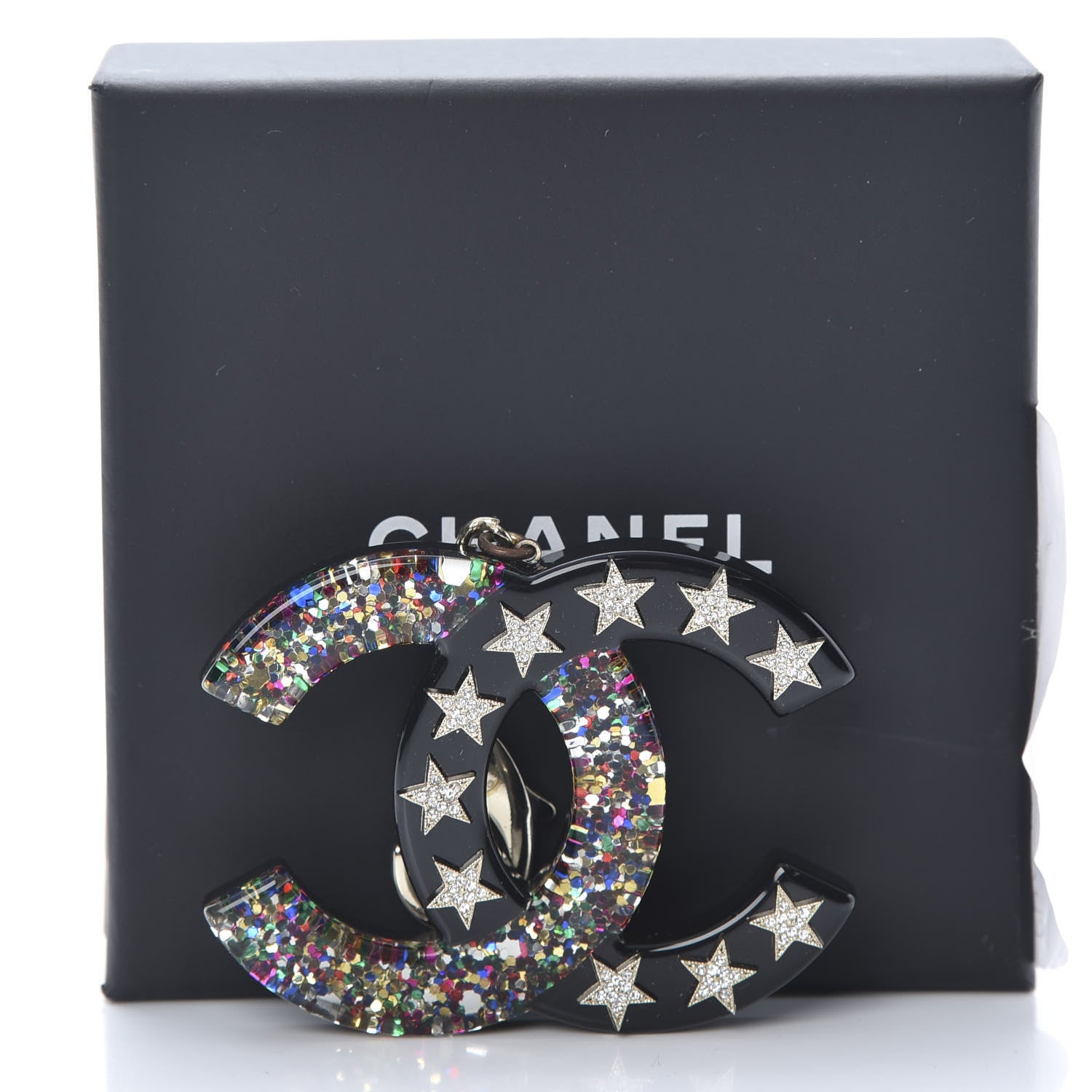 Chanel Resin Glitter Crystal CC Star Bag Charm Multicolor 6 of 6