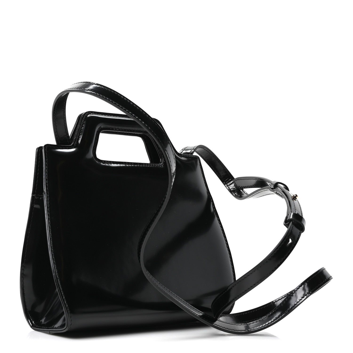 Salvatore Ferragamo Brushed Calfskin Mini Wanda Top Handle Bag Black 5 of 17