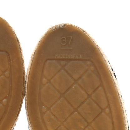 Chanel Satin Grosgrain Espadrilles 37 Black 7 of 10
