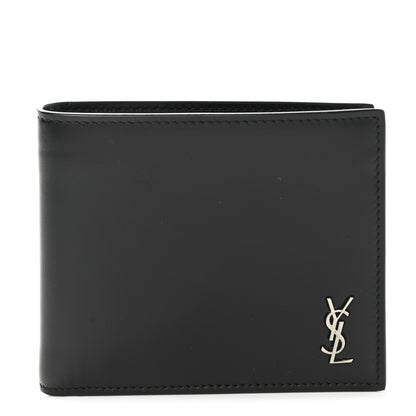 Saint Laurent Matte Calfskin Tiny Cassandre East West Wallet Black 1 of 7
