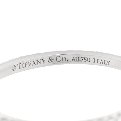Tiffany 18K White Gold Diamond T Wire Pave Ring 54 7 4 of 5