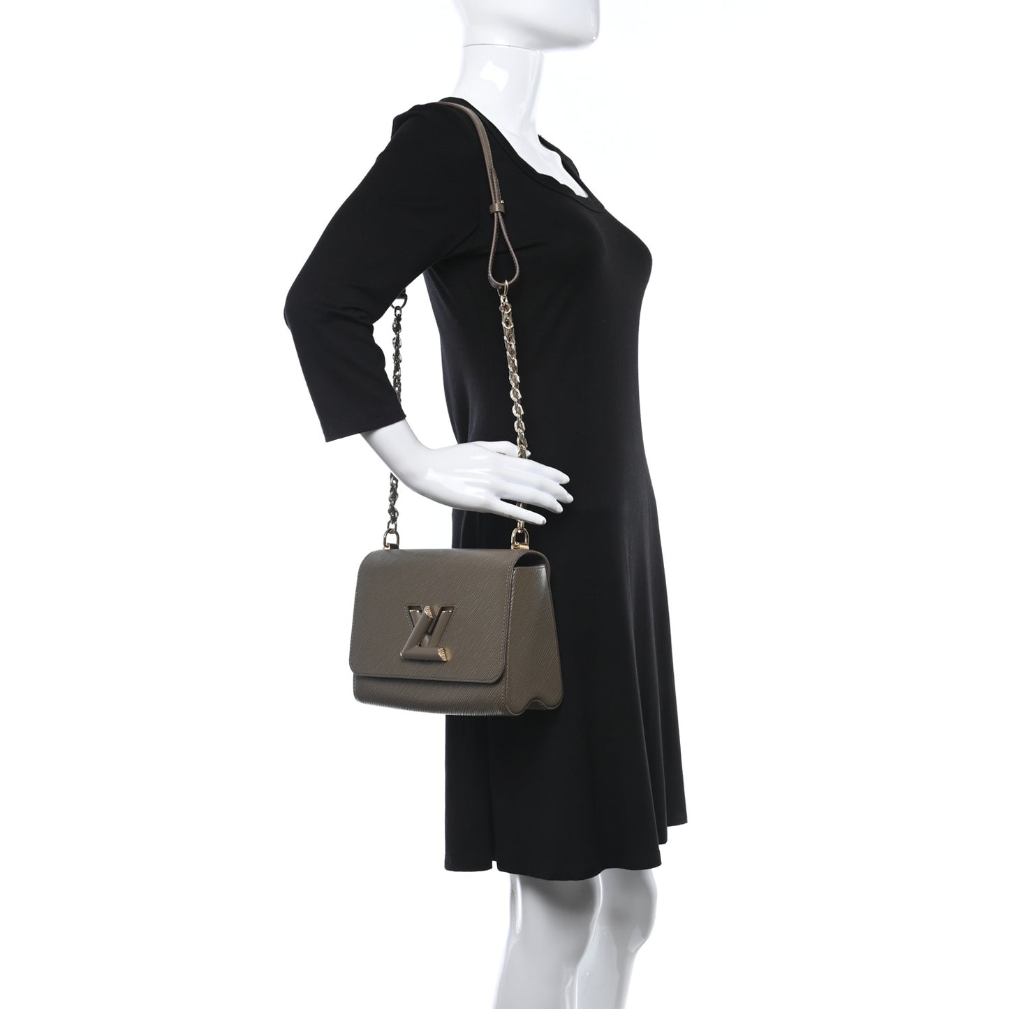 Epi Twist Shoulder Bag MM Smokey Brown