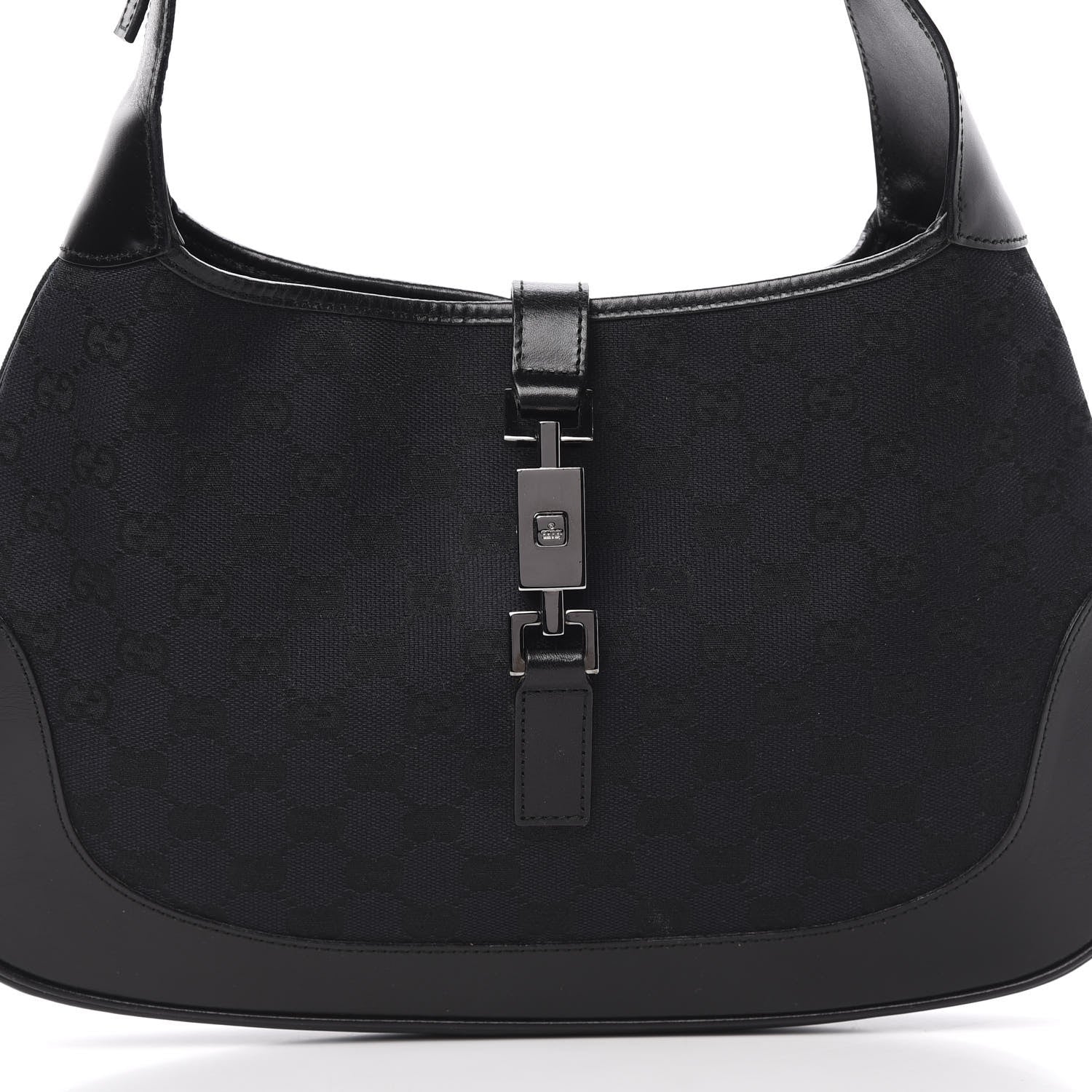 Gucci Monogram Jackie O Hobo Black 8 of 11