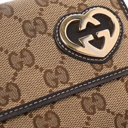 Gucci Monogram Lovely Heart Continental Wallet Brown 8 of 9