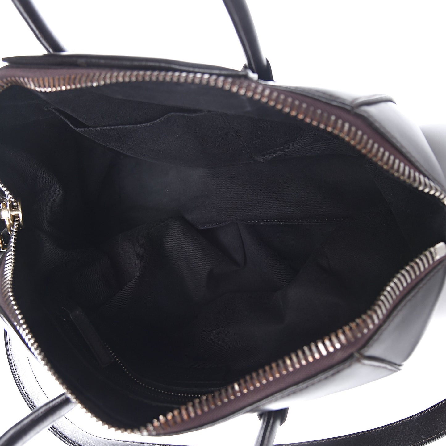 Shiny Lord Calfskin Medium Antigona Dark Brown