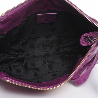 Gucci Leather Hysteria Clutch Purple 5 of 8