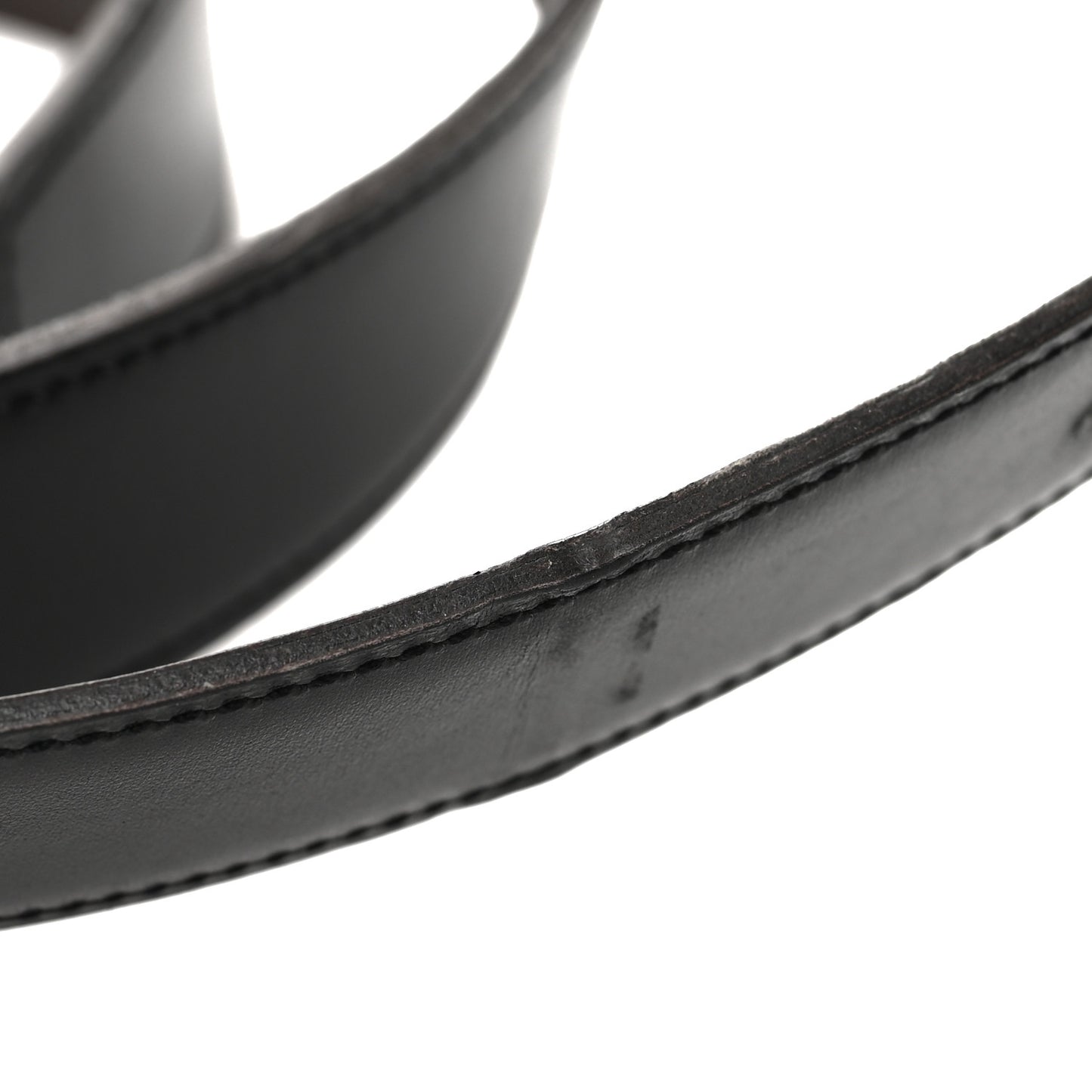 Box 32mm Guilloche H Belt 100 Black Chocolate