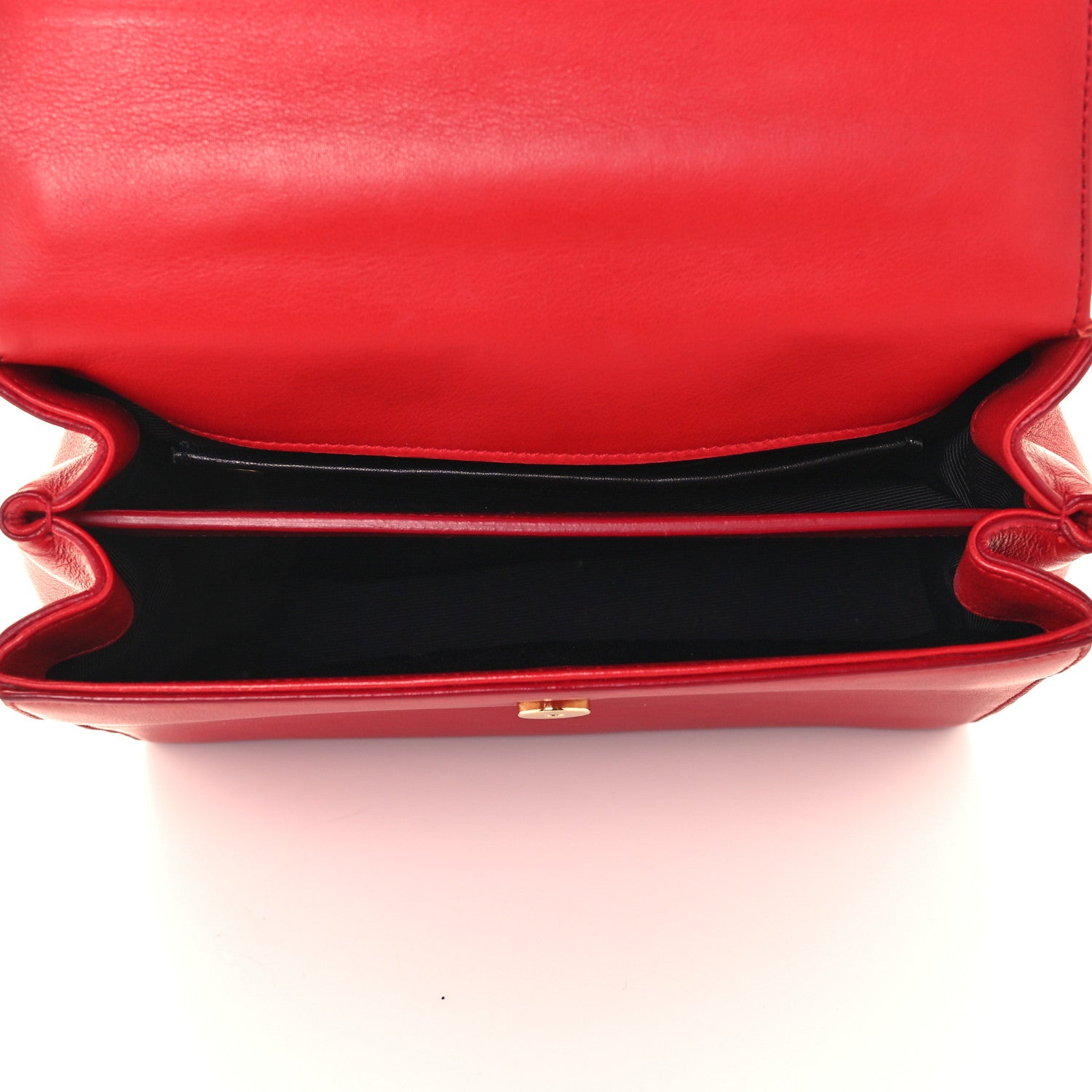 Saint Laurent Calfskin Small Moujik Top Handle Bag Lipstick Red 4 of 10