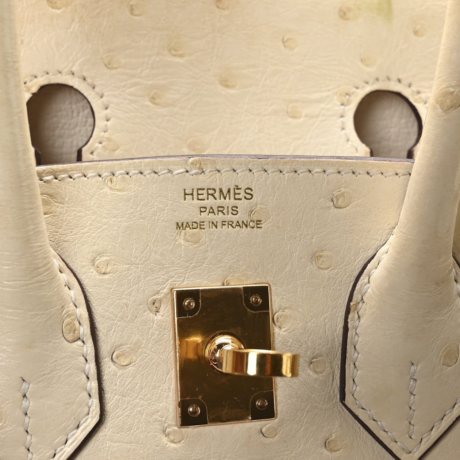 Hermes Ostrich Birkin 25 Nata 6 of 11