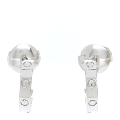 Cartier 18K White Gold Small LOVE Hoop Earrings 1 of 5