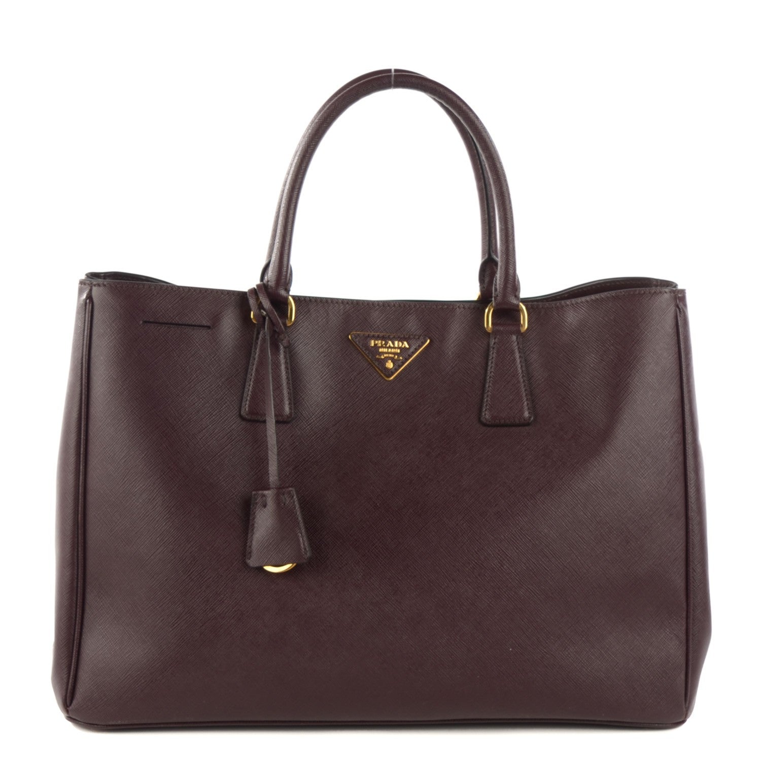 Prada Saffiano Lux Large Tote Bordeaux 1 of 9
