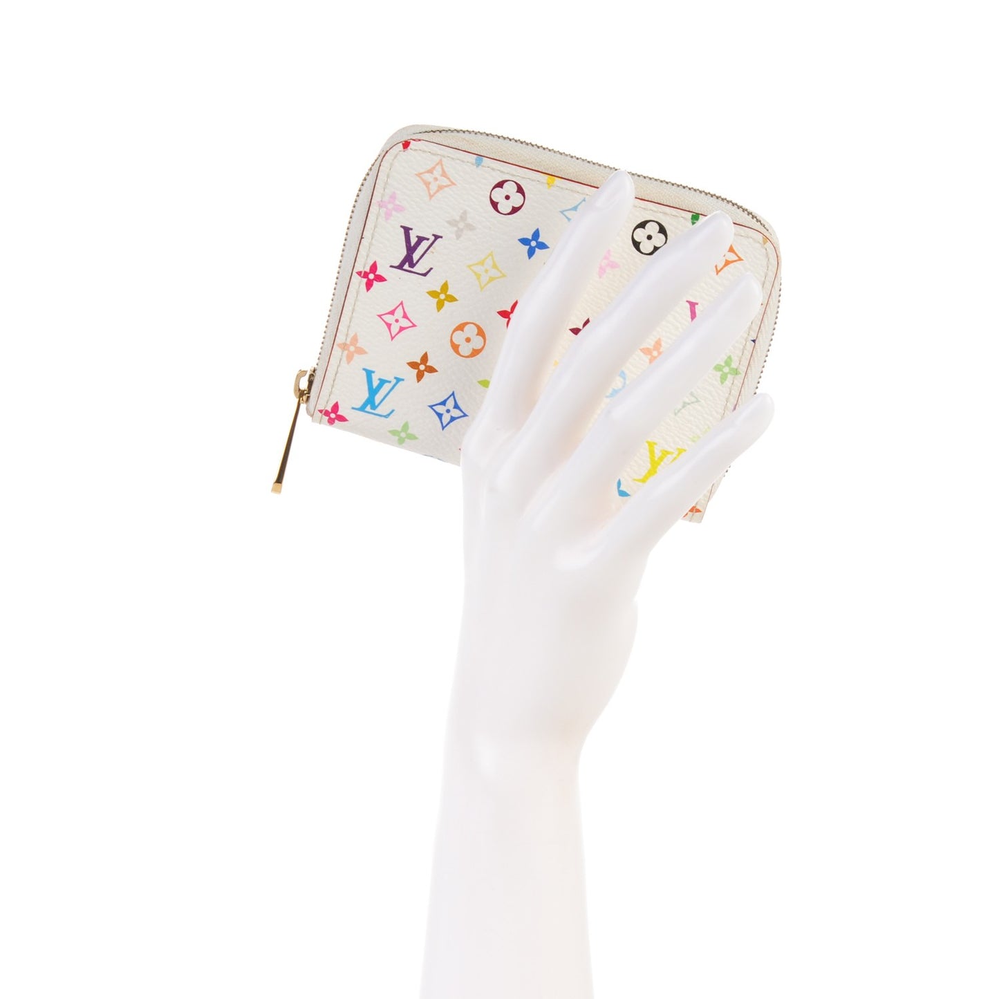 Monogram Multicolor Zippy Coin Purse White