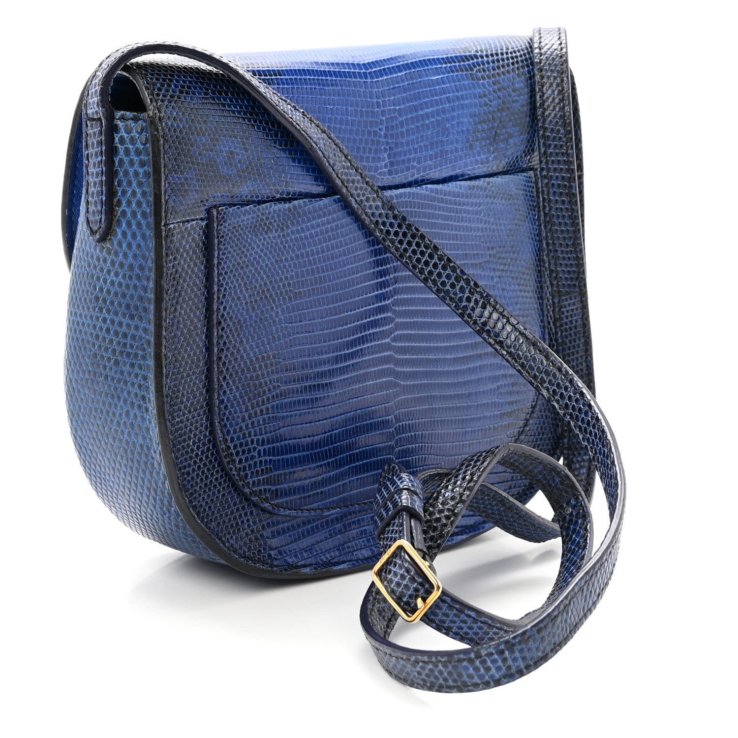 Celine Lizard Small Trotteur Blue 3 of 9