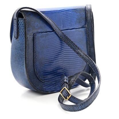 Celine Lizard Small Trotteur Blue 3 of 9