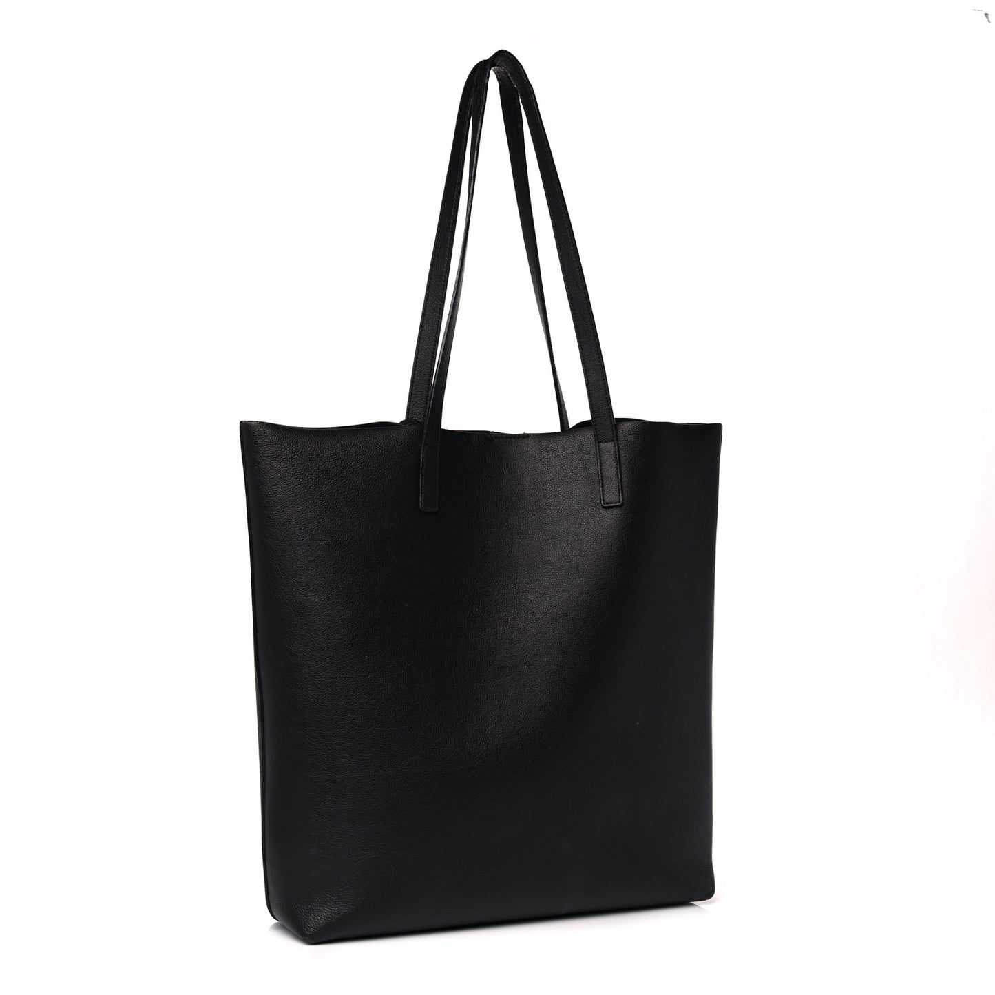 Calfskin Medium Shopping Tote Black