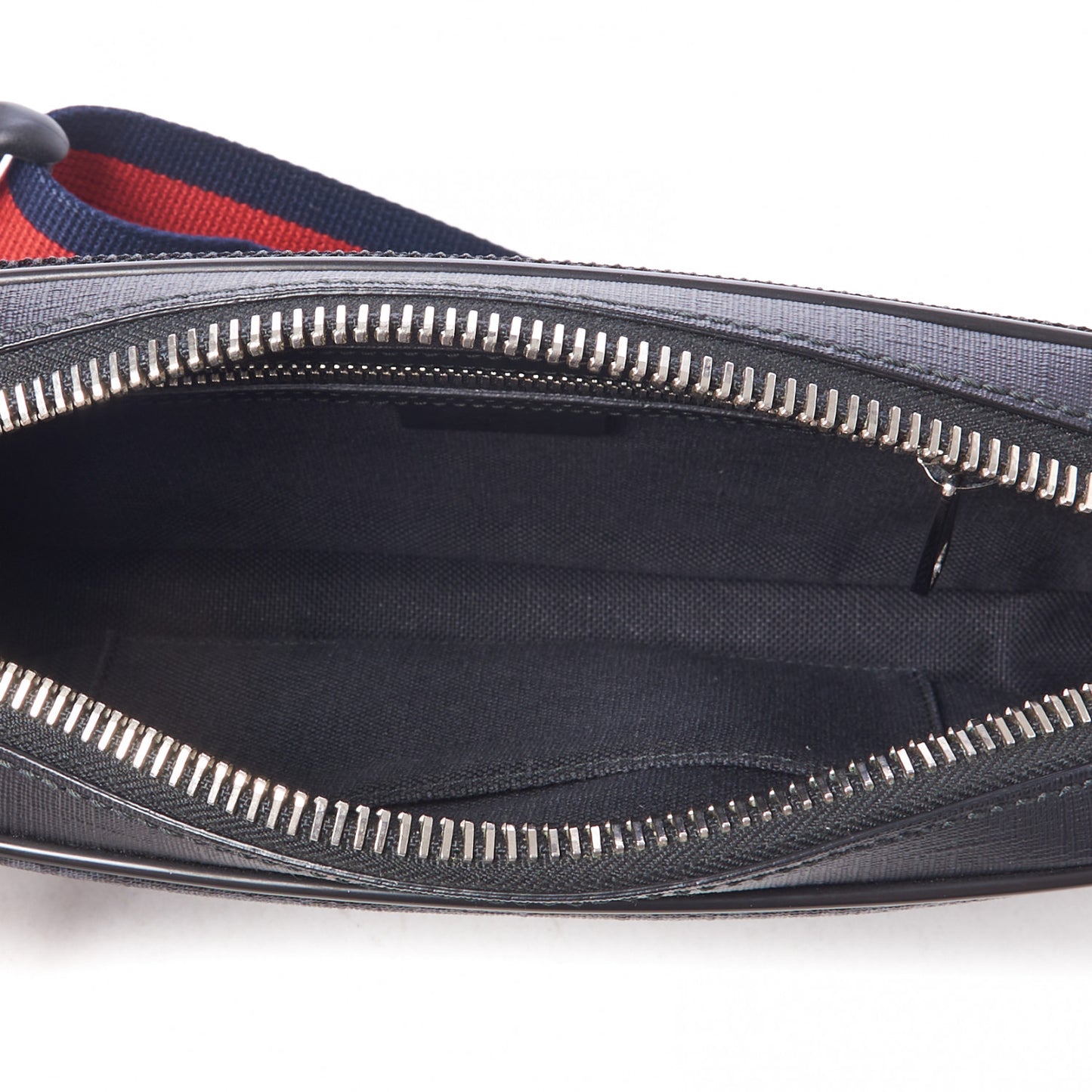 Soft GG Supreme Monogram Web Belt Bag Black Grey