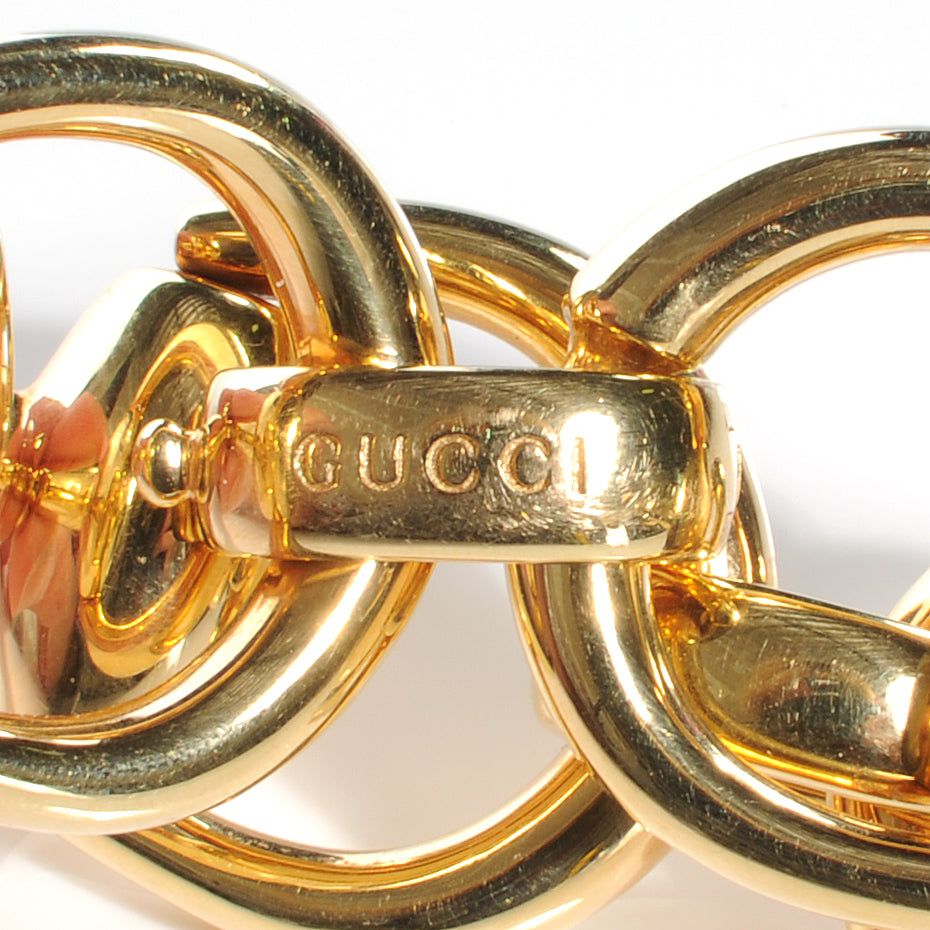 Gucci 18K Yellow Gold Large Horsebit Bracelet 5 of 6