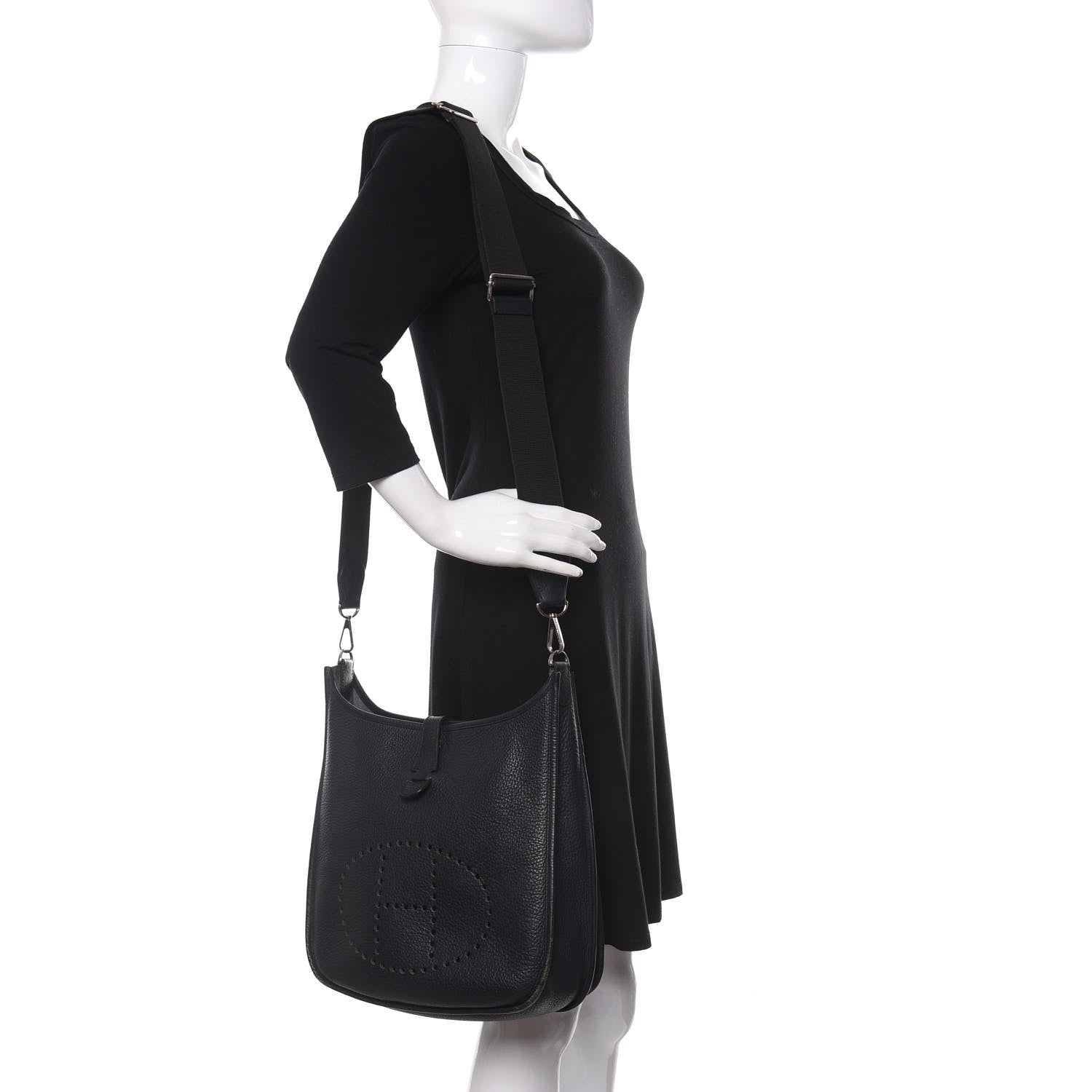 Hermes Taurillon Clemence Evelyne III PM Black 2 of 9