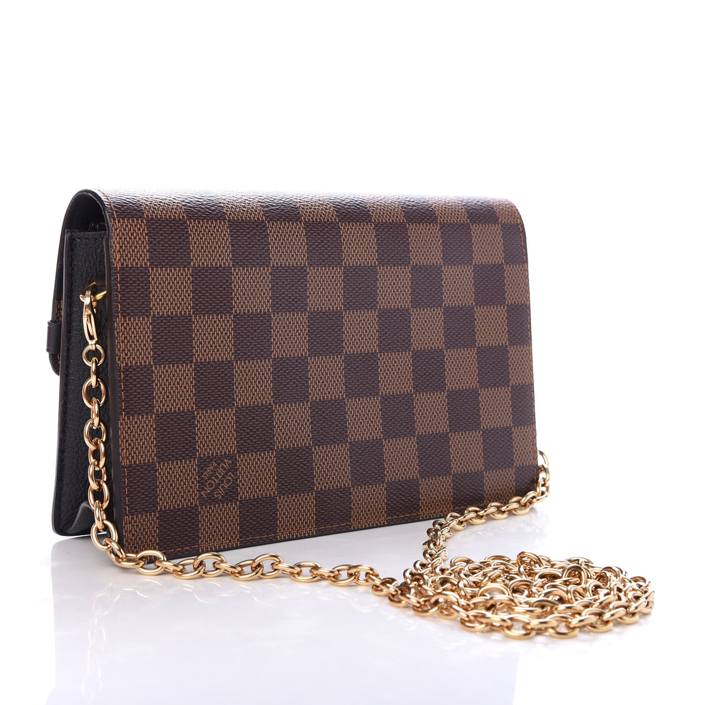 Damier Ebene Vavin Chain Wallet Black