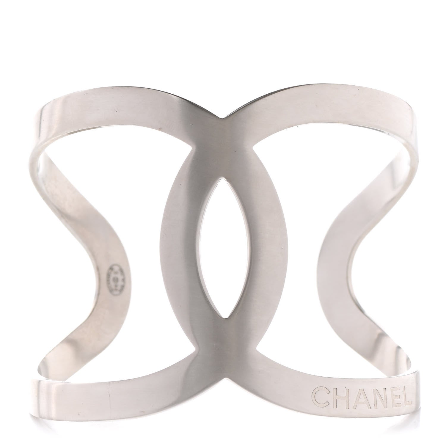 Chanel Metal CC Cuff Silver 1 of 7