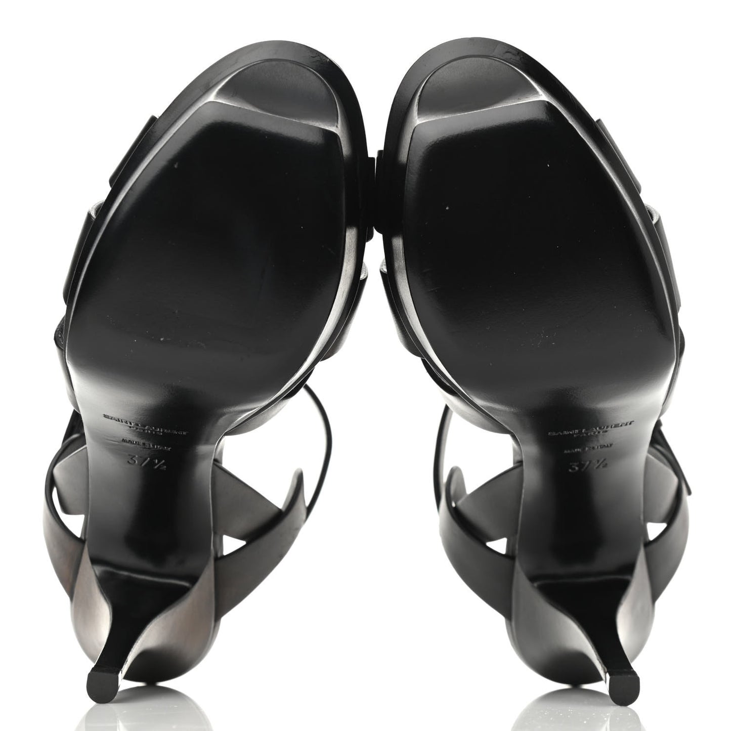 Calfskin Tribute 75 Platform Sandals 37.5 Black
