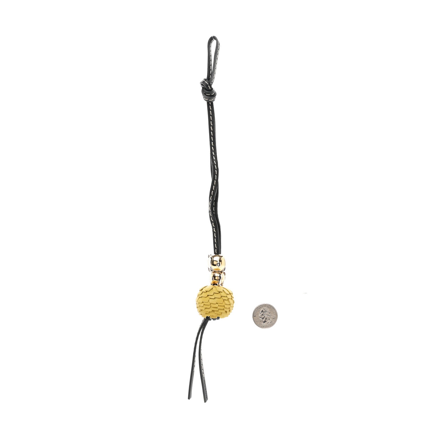 Loewe Calfskin Flower Animal Die Bag Charm Lemon Zest 2 of 3