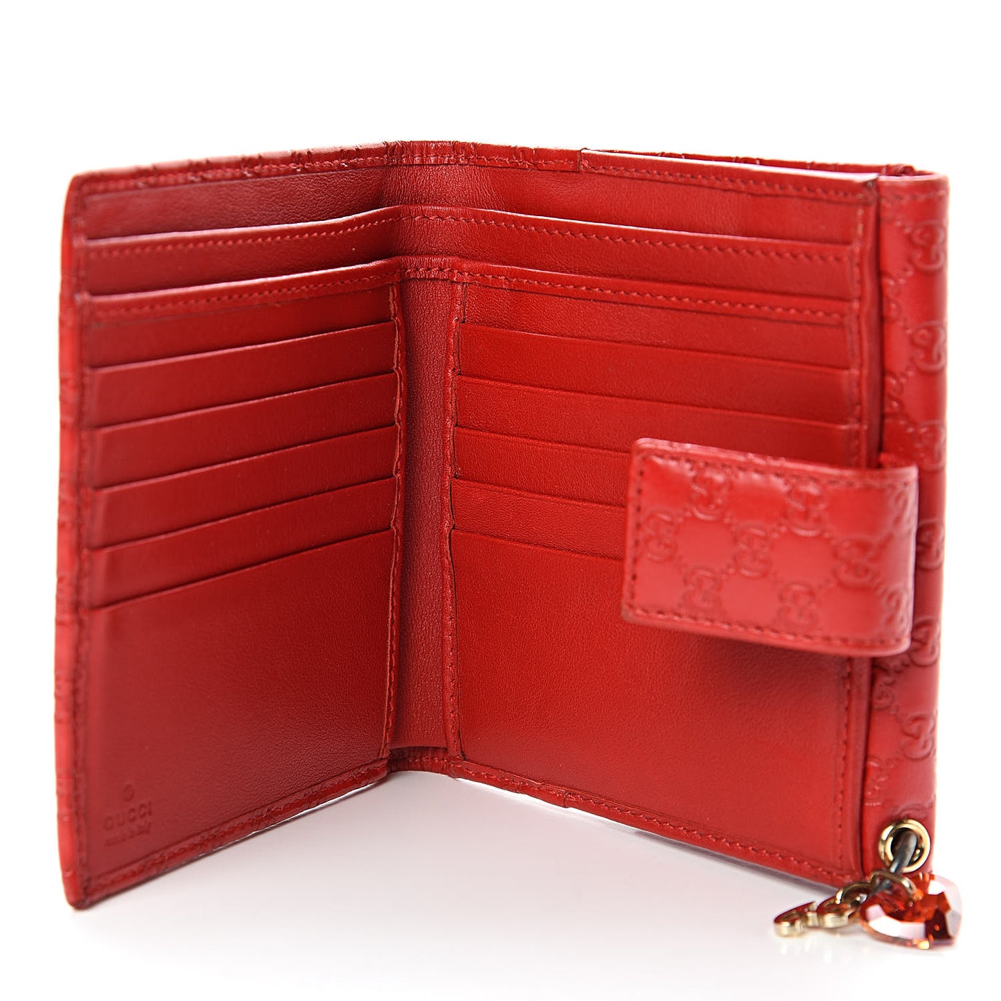 Microguccissima Cherie French Flap Wallet Tabasco
