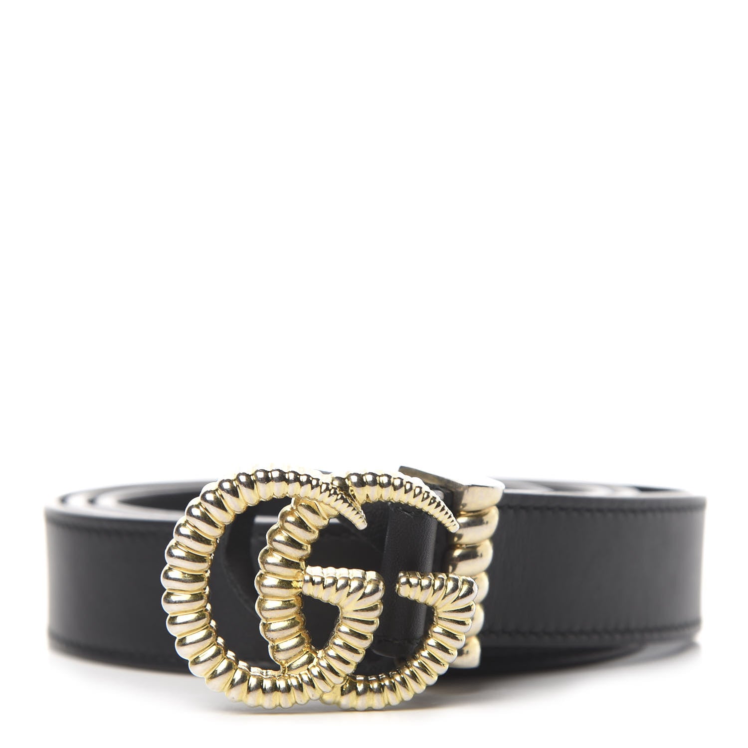 Gucci Moon Calfskin Torchon Double G 25mm Belt 90 36 Black 1 of 5