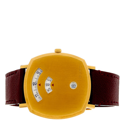 Gucci Stainless Steel Calfskin 38mm Grip Quartz Watch Burgundy 2 of 5