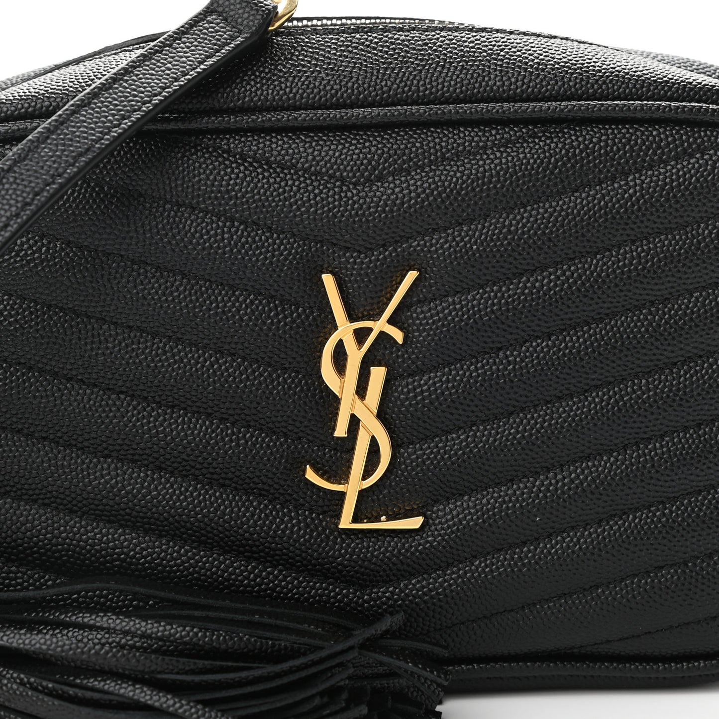 Grain De Poudre Matelasse Monogram Mini Lou Camera Bag Black