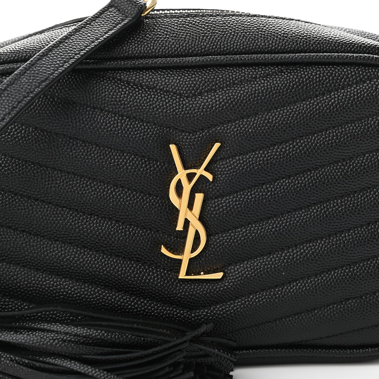Saint Laurent Grain De Poudre Matelasse Monogram Mini Lou Camera Bag Black 8 of 11