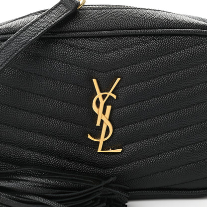 Saint Laurent Grain De Poudre Matelasse Monogram Mini Lou Camera Bag Black 8 of 11