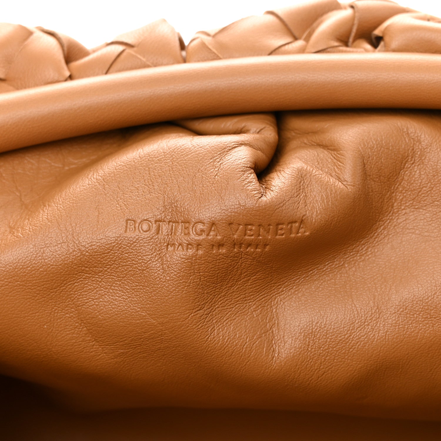 Bottega Veneta Nappa Maxi Intrecciato The Pouch Oversized Clutch Caramel 6 of 11