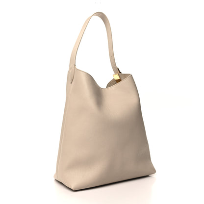 Louis Vuitton LOUIS VUITTON Grained Calfskin Low Key Hobo MM Limestone 3 of 12