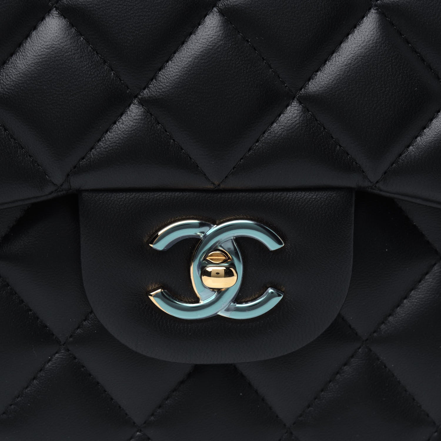 Chanel Lambskin Quilted Jumbo Double Flap Black 5 of 5