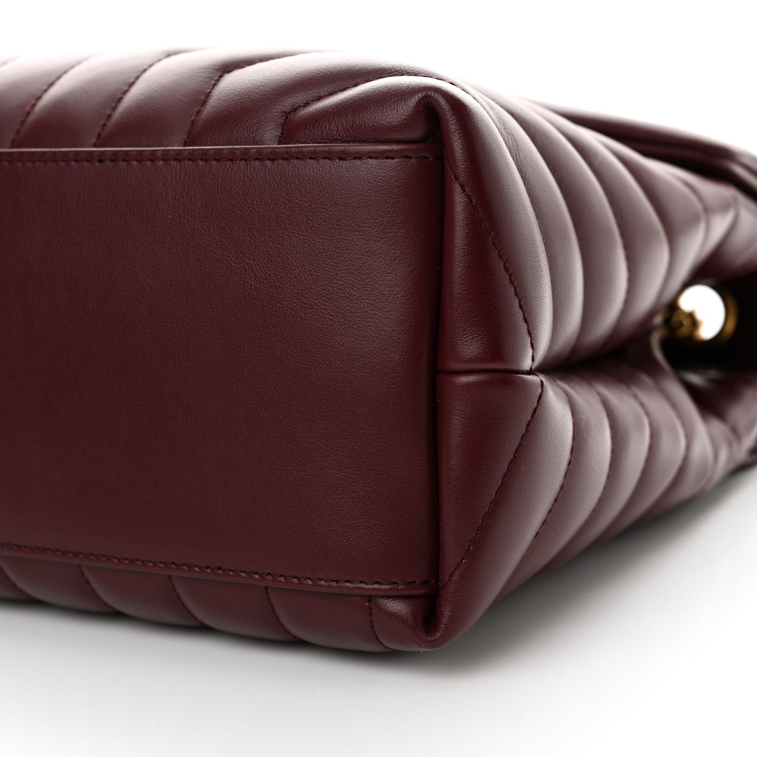 Saint Laurent Calfskin Y Quilted Monogram Medium Loulou Chain Satchel Rouge Legion 10 of 10