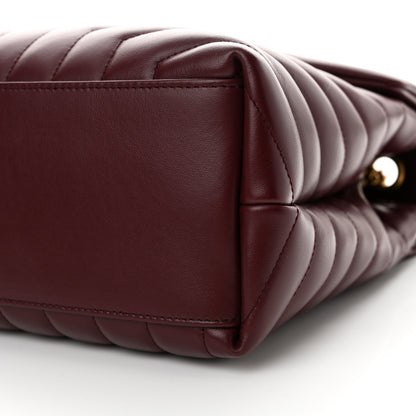 Saint Laurent Calfskin Y Quilted Monogram Medium Loulou Chain Satchel Rouge Legion 10 of 10