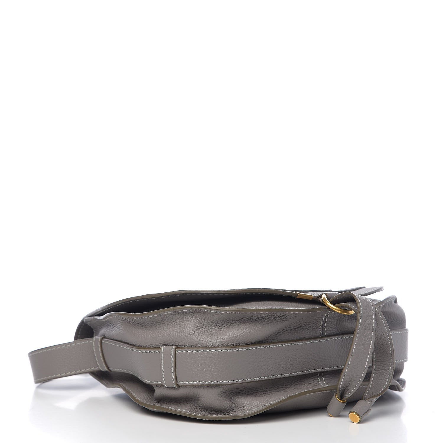 Chloe Grained Calfskin Medium Marcie Saddle Bag Cashmere Grey 3 of 8
