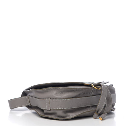 Chloe Grained Calfskin Medium Marcie Saddle Bag Cashmere Grey 3 of 8