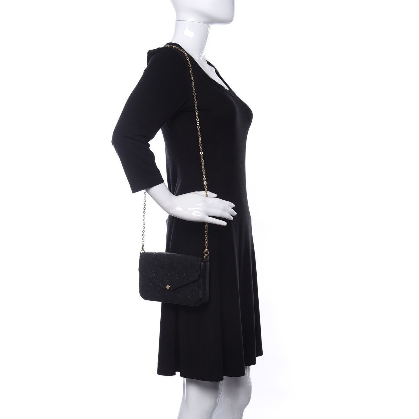 Empreinte Pochette Felicie Chain Wallet Black